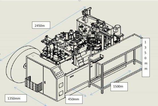 3200 kg Fully Automatic Paper Bowl Making Machine for Paper Folding Processing