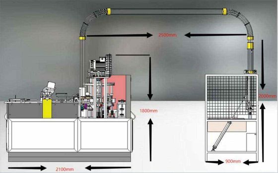 Copper Bar Cup Boned Way Double Wall Paper Cup Forming Machine Production Line for Paper Coffee Cup Making in Pakistan